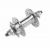Втулка передняя AE-806FD 32H 3/8"х100х140мм под диск 6 болт, гайки сталь серебро/130240